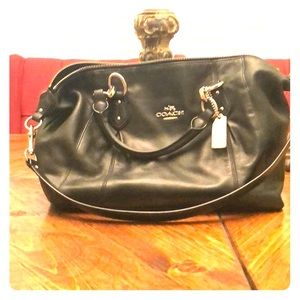 Coach black leather purse